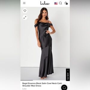 Never worn satin black dress.